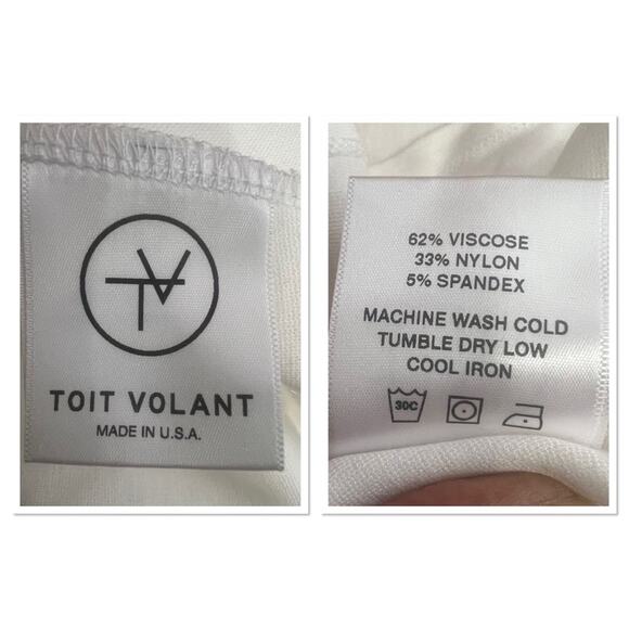 Toit Volant Frankie Viscose Blend Cut Outs Midi Dress Sz M NWT - Picture 6 of 6